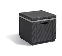 Table glacière Keter Ice Cube 42 x 42 x 41 cm graphite, compacte, résistante et sans entretien (213828)