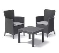 Allibert 221307 Salvador Salon de Jardin 3 pièces Graphite