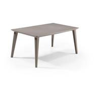 Allibert Table à manger LIMA 160 – 157 x 98 x 74 cm – Cappuccino
