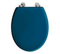 ALLIBERT 814365 Boliva Abattant WC, Bleu Canard Brillant, 36,2 cm x 5,2 cm x 45 cm