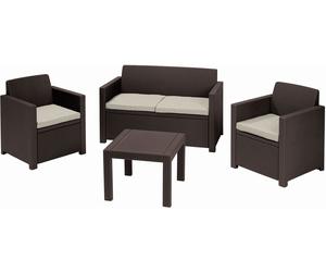 ALLIBERT ALABAMA Ensemble de salon, marron/beige 17199240