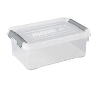 ALLIBERT Boite de rangement Handy Plus - Clips gris - Couvercle transparent - 4 L