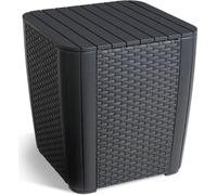 Keter Luzon (Aspect rotin Plat) Table d'appoint, Plastique, Graphite, Normal
