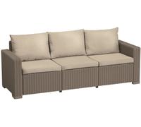 ALLIBERT CALIFORNIA Canapé 199 x 68 x 72 cm, cappuccino/sable 17196779