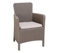 Chaise de salle à manger de jardin Trenton Cappuccino 226454 Allibert