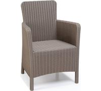 Chaise de salle à manger de jardin Trenton Cappuccino 226454 Allibert