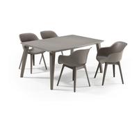ALLIBERT LIMA 160 Table a manger, 157 x 98 x 74 cm, cappuccino 17202806