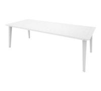 ALLIBERT JARDIN Table Lima 240 6-10 personnes avec allonge - Design contemporain - Blanc Blanc G