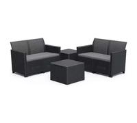 Allibert K253445K939KKCLAIRE Corner Set Ameublement Extérieur Jardin Graphite