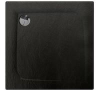 Allibert - Receveur de douche carré effet pierre Mooneo - L. 80 x l. 80 cm - Noir - Mooneo Noir G