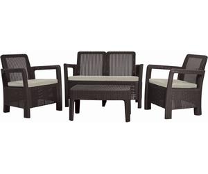 ALLIBERT TARIFA Ensemble de jardin, marron/beige 17197152