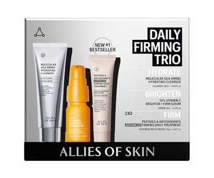 Allies Of Skin Daily Firming Trio 3-Step Regime Hydrating Cleanser 25 ml / 0.84 oz & 20% Vitamin C Serum 8 ml / 0.27 oz & Advanced Daily Treatment 12 ml / 0.41 oz