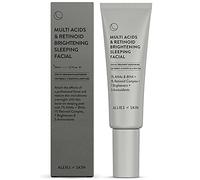 Allies of Skin Multi Acids & Retinoid Brightening Sleeping Facial:Glycolic + Lactic + Salicylic Acid.Hyaluronic Acid,Niacinamide. Overnight Sleeping Peel Exfoliates & Hydrates 1.7 oz