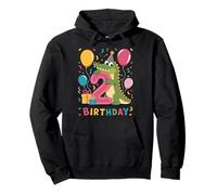 Alligator 2ème anniversaire garçon fille 2 ans deuxième alligator Sweat à Capuche