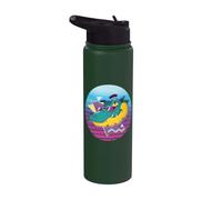 Alligator avec lunettes de soleil, Gator rétro vintage Stainless Steel Insulated Water Bottle