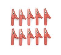 Alligator Crocodile Clips Câbles de test en cuivre for multimètre, pinces crocodiles multicolores 55 x 35 mm, paquet de 5 ou 10(Red 10pcs)