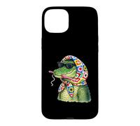 Alligator Crocodile Granny Fil à Crochet carré Coque pour iPhone 15 Plus