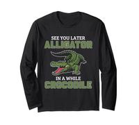 Alligator Crocodile Pun Funny Reptile Marais Dire Humour Manche Longue