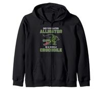 Alligator Crocodile Pun Funny Reptile Marais Dire Humour Sweat à Capuche