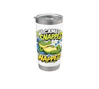 Alligator drôle de sieste I Snapped I Napped Gobelet isotherme en acier inoxydable double paroi