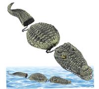 Alligator Float pour Piscine, 33, 5 Pouces nouveauté Simulate Alligator Pool Float PE Animaux Statues, Doucage de Crocodile d'eau réaliste pour Pond Garden Lawn