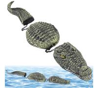 Alligator Float pour Piscine, 33, 5 Pouces nouveauté Simulate Alligator Pool Float PE Animaux Statues, Doucage de Crocodile d'eau réaliste pour Pond Garden Lawn