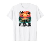 Alligator Florida Sunset Everglades National Park Adventure T-Shirt