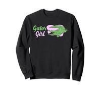 Alligator Gator Girl, Reptile Floral, Ambiance des Marais du sud Sweatshirt