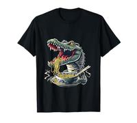 Alligator Mangeant Ramen Crocodile Ramen Bol Animal Art T-Shirt