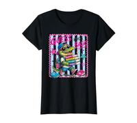 Alligator pour la rentrée Scolaire Devinez Qui est de Retour T-Shirt Graphique avec Valeur, Femme, Noir, L