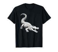 Alligator Sauvage Ouverture De Mâchoire Reptile Marais T-Shirt