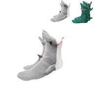 Alligator Socks, Novelty Animal Socks - Cute Knitted Winter Warm Floor For Adults Funny, Unisex Cotton Biting Leg & Floor (#2)