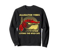 Alligator Vibes Wild Life Reptile Swamp Adventure Style Sweatshirt