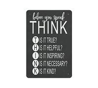 Allijune Impression « Before You Speak Is It True Helpful Inspiring Necessary Kind », « Before You Speak », « Think is It True Helpful » - 14 x 20,3 cm