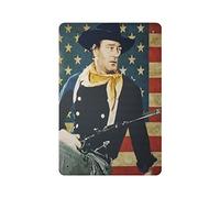 Allijune Lire le titre complet John Wayne America Panneau en étain imprimé Gun Rights 2nd Amendment NRA USA Freedom Old Western Cowboy Juillet 4th Patriot, style rétro, bar, garage, plaque en étain 8