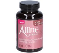Alline Gummies Pure Kératine - Croissance capillaire et ongles Gomme Aux Fruits 60 pc(s)
