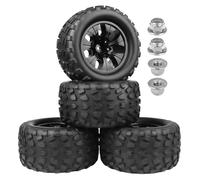 AllinRC Lot de 4 roues et pneus hexagonaux de 7,1 cm à l'échelle 1/10 pour Traxxas Rustler Stampede 4x4 VXL 2WD Redcat Volcano Epx Pro