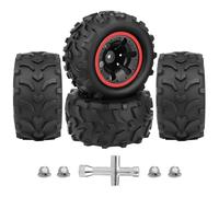 AllinRC Moyeux hexagonaux de 12 mm avec lèvres rouges pour 2s-4s Lipo Power Brushless, compatible avec Traxxas Stampede 4x4 2WD Hoss VXL