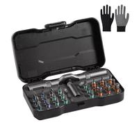 Allison Ratchet 24-in-1 Screwdriver Set, Slimdescent Consecutive Screwdriver Set, Magnetic Compact and Portable Ratchet Multi Bit Screwdrivers Drive Sets with Detachable Handle