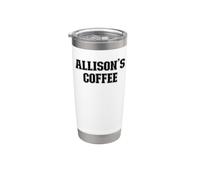 Allison's Coffee Allison Nom personnalisé Noir Gobelet isotherme en acier inoxydable double paroi