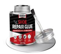 Allisway Colle Chaussure, 170g Colle Neoprene Extra Forte, Colle Neoprene, Petite Brosse Intégrée, Forte Adhérence, Séchage Rapide, Convient pour la Colle de Semelles en Cuir, Caoutchouc et PVC