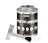 Allisway Colle Pvc, 170 g (Avec Petit Pinceau) Colle Pvc Plomberie, colle Neoprene pour Raccordement de Tuyaux, Tuyau D'éVacuation, Tuyau en Plastique, Joint éTanche, Liaison Forte