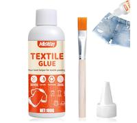 AllisWay Colle Tissu Extra Forte, Colle Textile, Glue Extra Forte, Lavable en Machine, Utilisé pour Coller des Tissus, du Feutre, des Textiles et D'autres, Avec Pinceau, 100 g