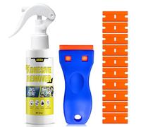 Allisway Dissolvant Colle, Decolle Etiquette, Anti Adhesif Dissout Rapidement et Élimine Efficacement les Taches Tenaces Comme les Étiquettes, 120 ml + 1 Grattoir et 10 Lames en Plastique