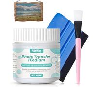 AllisWay Foto Transfer Potch, Médium Transfert Transparent, Médium de Transfert Vernis pour Transférer des Images Imprimées Au Laser Sur Du Bois et de Toile, Convient pour Artisanat Fait Main, 100 Ml