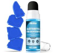 Allisway Lisseur Joint Silicone Multi-angles, Agent Lissant pour Mastics avec Tête Éponge, Spatule Joint Silicone pour Coutures Professionnellement Lisses, Convient aux Lacunes Complexes, 50 Ml