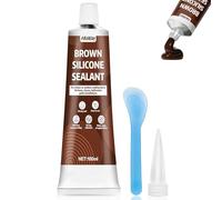 Allisway Silicone Marron, Colle Silicone, Mastic Acrylique, Mastic pour Joints de Brique, Pierre, Portes et Fenêtres, Usage Intérieur/Extérieur, Haute Résistance aux Intempéries,100 ml