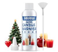 AllisWay Vernis Brillant pour Bougies, Vernis Bougie, Vernis Acrylique, Bougie Vernis Colle Vernis Peinture Acrylique Protège la Couleur des Bougies, Imperméabilise et Ajoute de la Brillance, 200ml