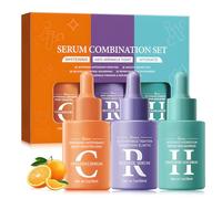 AllisWay Vitamine C Serum + Serum Acide Hyaluronique Visage + Retinol, Kit Sérum Visage Coffret Cadeau Hydratant, éclaircissant Et Réducteur de Ridules per Femme, épouse 30 ml*3