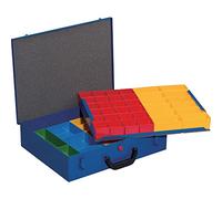 Allit 454124 Boîte matérielle en métal avec compartiment amovible 59-peu profonde, bleu